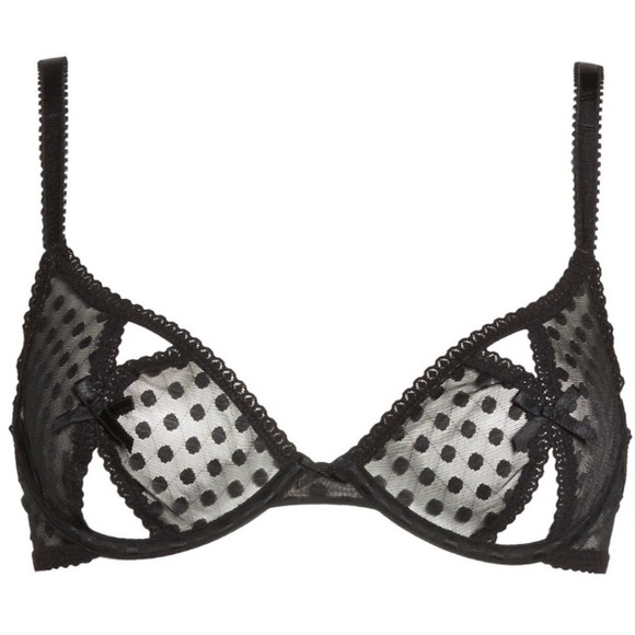 💯 Black mesh lace bra 34C - Picture 2 of 3